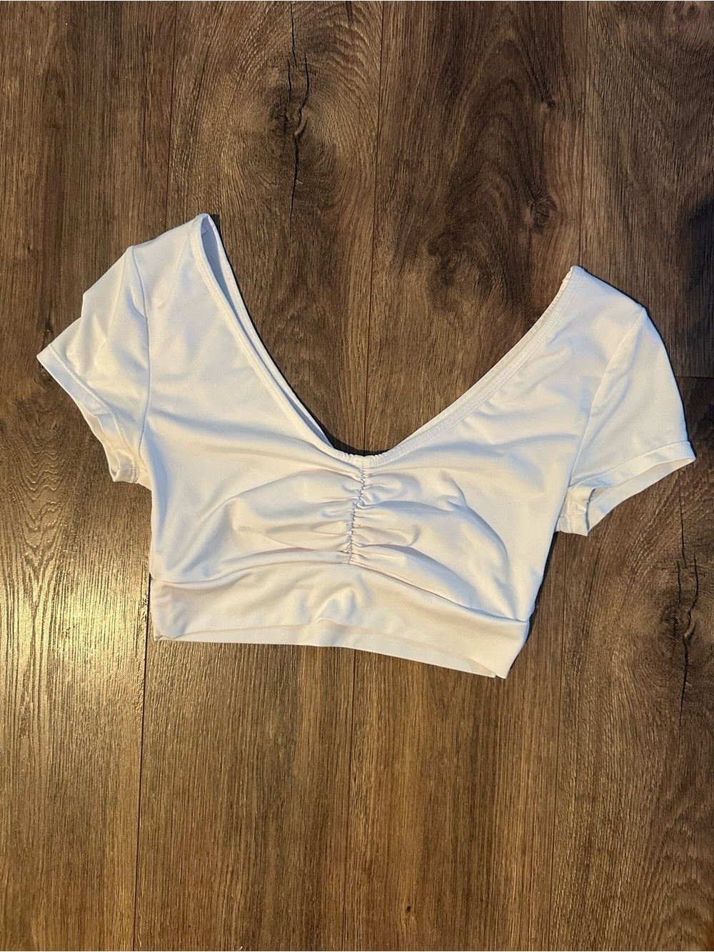 Women's White workout athleisure Crop Top